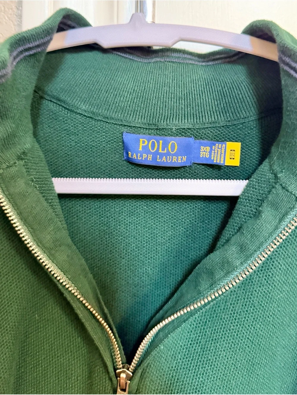 Polo by Ralph Lauren Forest Green Quarter-Zip Men's Sweater